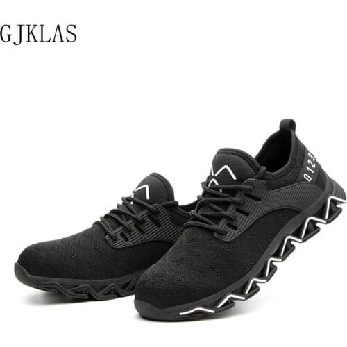 Breathable Sneakers Men and Women Steel Toe Cap Work Safety Shoes Puncture-Proof Boots Indestructible Protective Shoes Sneakers