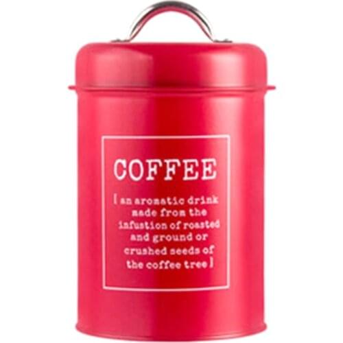 11XC European Style Airtight Kitchen Canister with Lid Metal Sugar Coffee Tea Storage Jar Container Food Organizer Rustic