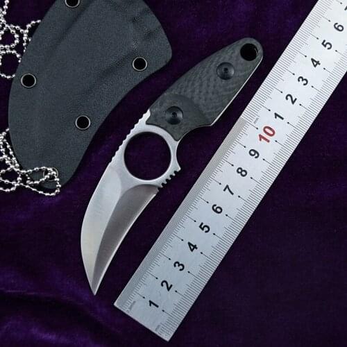 LEMIFSHE L054 Fixed Blade S35VN Blade Carbon Fiber Handle Outdoor Camping Survival Pocket Kitchen Knife Fruit Knife EDC Tool