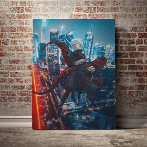 Ken Kaneki Tokyo Ghoul Manga Decoration Prints Home Decor Canvas Dorm Living Room Bedroom Painting Wall Art Anime Poster