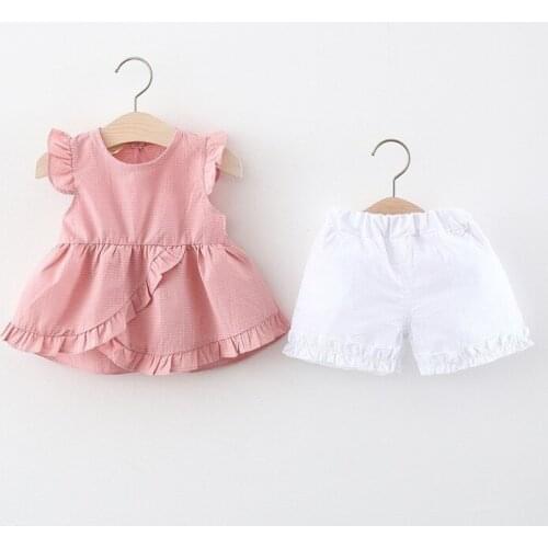 4 Sets/Lot) 2021 New Arrival Girls Summer Clothing Set 043002