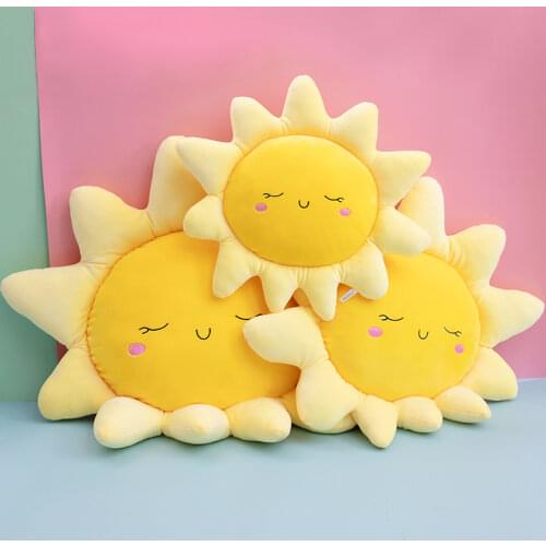 Cute Cloud Plush Pillow Sun Stuffed Soft Creative Plush Sun Cloud Toy Car Pillow Home Decor Kids Toys Pillow Plush Cloud Pillow