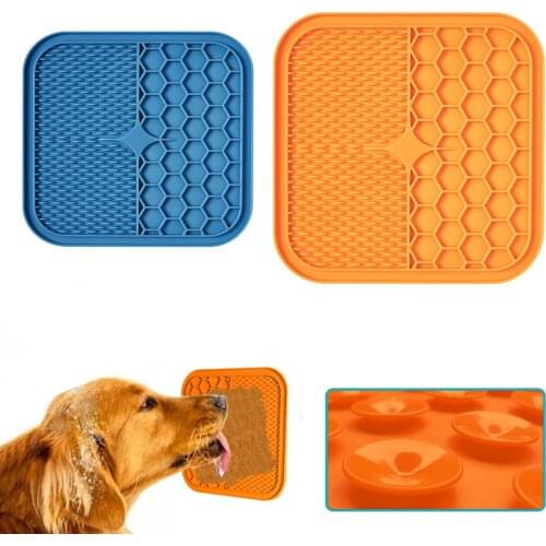 Slow Food Bowls Silicone Dog Feeding Lick Pad Pet Dog Feeding Mat For Dogs Cats Slow Feeders Treat Dispensing Pet Supplies New