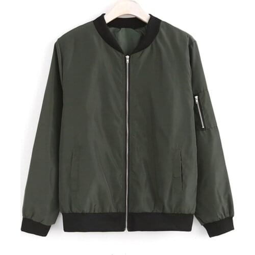 Windbreaker Jacket Fashion Women Basic Jackets 2021 New Spring Coats Long Sleeve Bomber Thin Ladies Jacket Female Jacket Outwear