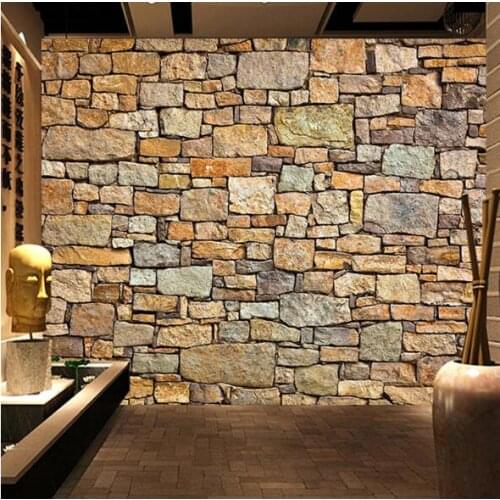 Murales de pared 3d naturaleza wallpaper brick wall for Living Room Resturant Room Office Backside Wall Decor Stone Wall paper