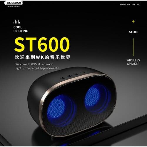 ST600 Desktop Bluetooth Speaker Bluetooth 5.0 Dual Speaker Card Atmosphere Light Subwoofer Small Speaker