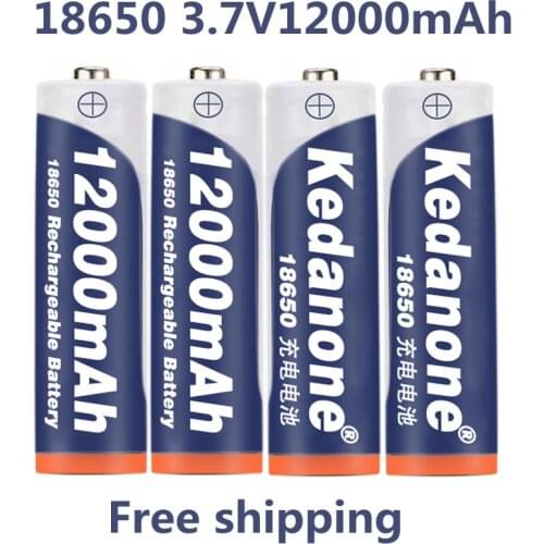New 18650 Battery Rechargeable Battery 3.7V 18650 12000mAh Capacity Li-ion Rechargeable Battery For Flashlight Torch Battery