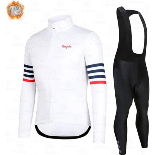 Cycling Jersey 2020 Pro Team Ralvpha Winter Fleece Cycling Clothing MTB Cycling Bib Pants Set Ropa Ciclismo Triathlon set