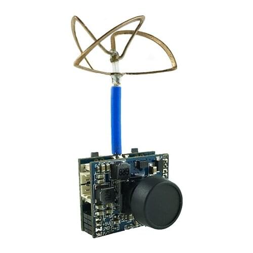 AOMWAY 5.8G 25mW/ 200mW Adjustable Transmitter/TX w/ 600TVL Camera Leaf Antenna (4.8-24V Input) for FPV Multicopter
