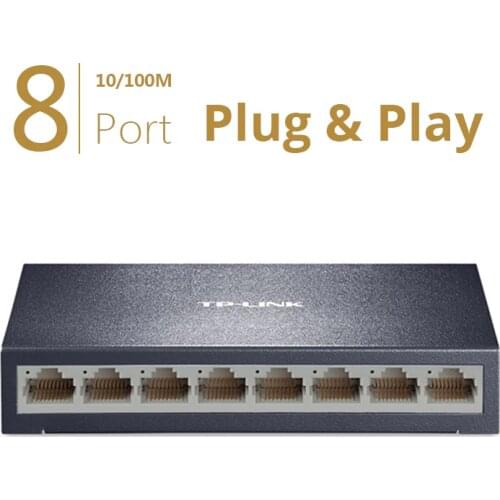 TP-LINK 8 Port TL-SF1008D network switchs RJ45 LAN 10/100Mbps Desktop Ethernet switch Full-duplex Ethernet Desktop