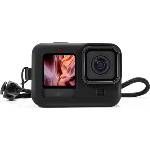 Silicone Protective Cover Camera Elements Case Carrying Handheld for GoPro Hero 9 Housing with Lens Cap+Lanyard