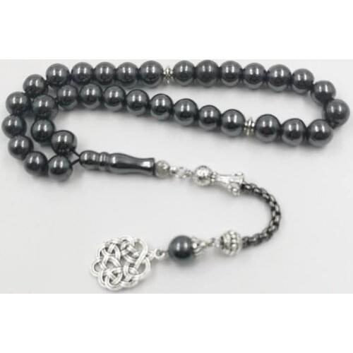 Tasbih Natural Hematite 2020 new style misbaha muslim prayer beads islamic stone Rosary bracelet gifts for EID Adha Arab jewelry