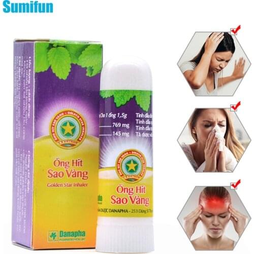 Vietnam Gold Tower Nose Inhaler Mint Cream Rhinitis Nasal Psychic Runny Nose Refresh Oil Wake up Cold Cool Ointment P0054