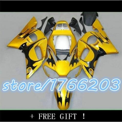 High quality ABS fairing kit for R6 1998 1999 2000 2001 2002 YZF-R6 YZF R6 98-02 yellow white black fairings setBBF