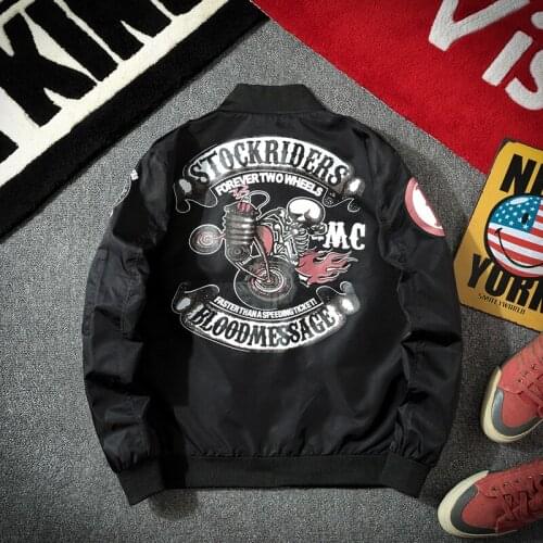 YAPU Autumn Thin Bomber Skull Jacket Men Windbreaker Outerwear Fashion Street Hip Hop Korean Clothes Slim Fit Baseball Coats
