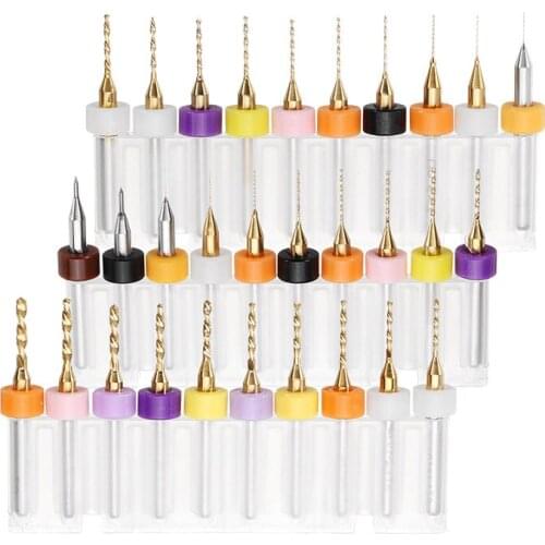 10pcs Titanium Coated Tungsten Carbide Micro PCB Drill Bits Set for PCB Circuit Board