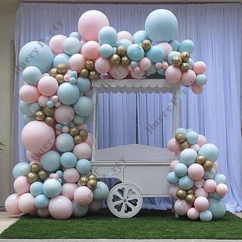 135Pcs Baby Shower Balloons Garland Arch Kit Pastel Tiffany Blue Christening Wedding Balloon Birtdhay Party Globos Decoration