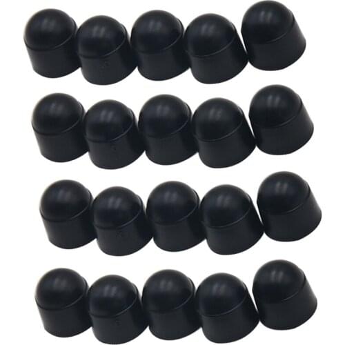 20PCS/Set M6 Black Plastic Dome Bolt Nut Protection Caps Cover Hexagon Hex Screws Practical Tool