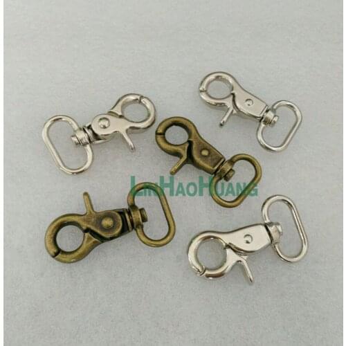 30pcs/lot 19.5mm 0.8 inch nickle/Bronze color Alloy Swivel Clasps Snap Key Hooks DIY Key Chain Ring Free Shipping
