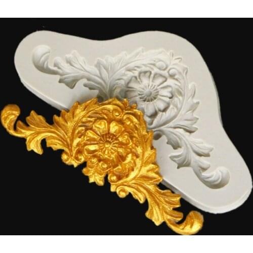 Aouke European Lace Fondant Silicone Mold Decoration Tool Chocolate Mold Cake Gumpaste Mold Soft ceramics Kitchen Cooking Tools