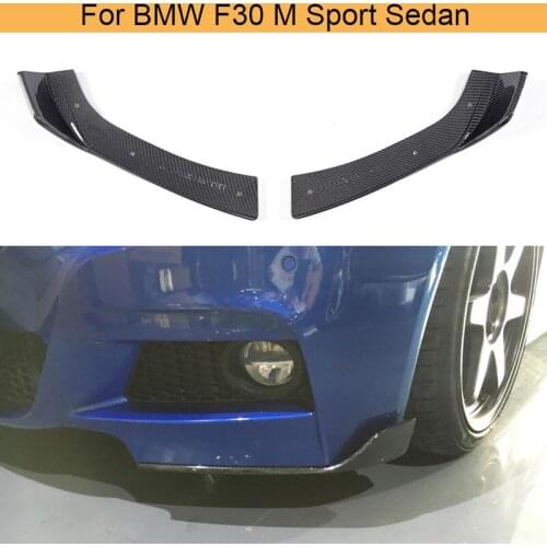 For F30 Carbon Fiber CarFront Bumper Splitter for BMW F30 320i 325i 328i 335i M Sport Sedan 4 Door 13-17 Front Lip Flaps