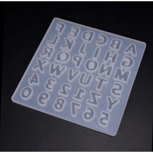 Alphanumeric silicone mold DIY fondant chocolate, resin, clay, plaster ornament mold Jewelry accessories crafts mould