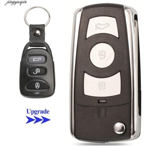 Jingyuqin Remote Car Key Case Shell For Hyundai Elantra NF SONATA 2009 Santa For Kia Carens LOTZE 2006 4B