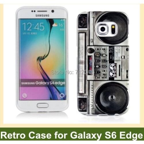 Vintage Radio Print Soft TPU Gel Cover Case for Samsung Galaxy S6 Edge G9250 SM-G925F Drop Shipping