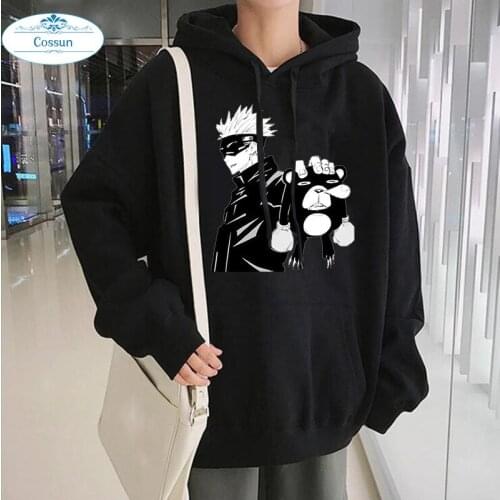 COSSUN Hot New Anime Jujutsu Kaisen Gojo Satoru Printed Fashion Hoodies Pullover Harajuku Hooded Sweatershirt Unisex