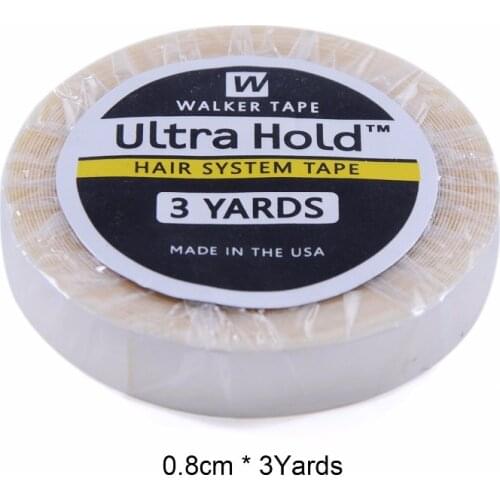 1 Roll 0.8cm*3 Yards Super Hair White Tape Double-Sided Adhesive Tape for Hair Extension/Lace Wig/Toupee