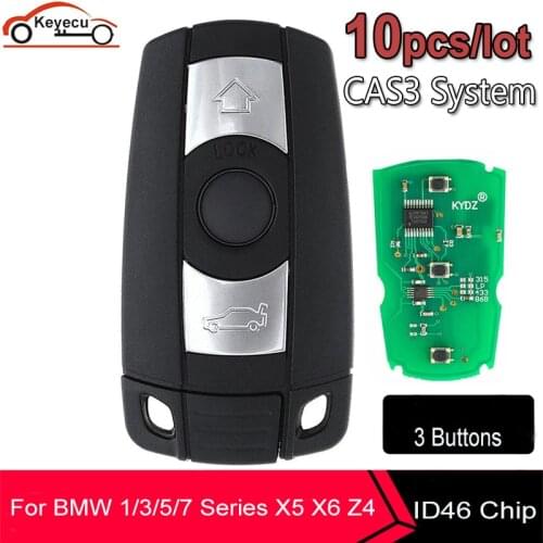 KEYECU 10PCS KYDZ Remote Key Fob 3 Button 315LP/315/433/868MHz With PCF7945 Chip CAS3 for BMW 3+ 1 3 5 6 7 Series X5 X6 Z4