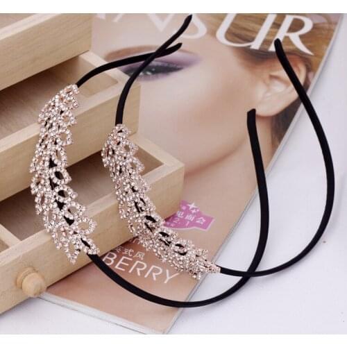 Fashion Koreann New Arrival Rhinestone Gold Plated Crystal Hairband hair Accessories Headdress Free shipping 200pcs/lot