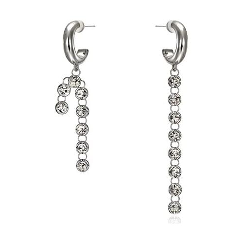 Brass With White Gold AAA Zircon Crystal Long Drop Earrings Women Jewelry Punk Party Gown Runway Korean Japan INS Fashion