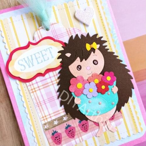 Spring Hedgehog Metal Cutting Dies Scrapbooking Mold Stencil Die Cuts Card Making DIY Craft Embossing New Dies For 2020