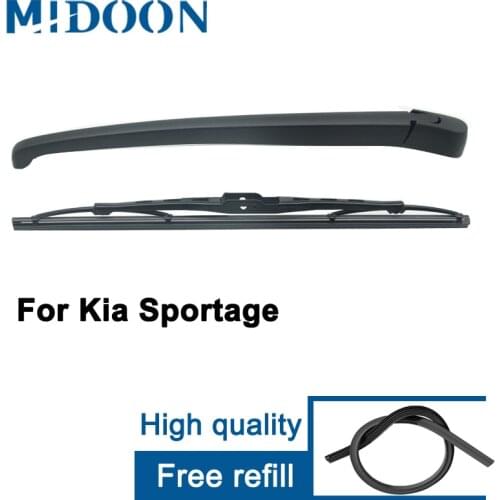 MIDOON Wiper 13" Rear Wiper Blade & Arm Set Kit For Kia Sportage JE / KM 2004-2010 Windshield Windscreen Tailgate Window