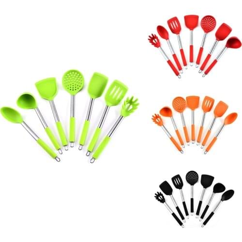 7Pcs Cookware Kitchenware Set Silica Gel Kitchen Tools Accessories Luxury Cooking Utensils Special Tool Spoon