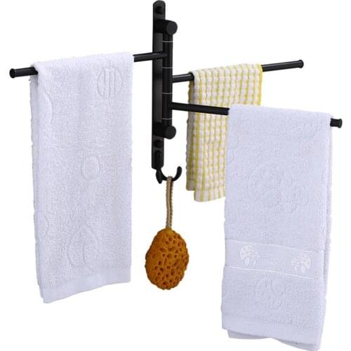 Bathroom Holder Wall Mounted Towel Bars, Swing Out Towel Racks for Daily Use