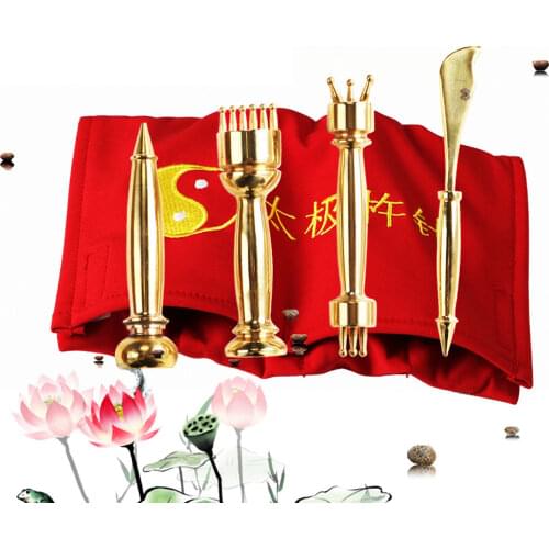 Needle Massager / Set of Fine Copper Multi-function 4 Pieces Body Small Scraping Massage Massage Therapy Acupuncture Therapy