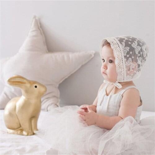 New childrens Hat Spring And Summer Baby Pure Cotton Lace Princess Hat mens And womens 100 Day Baby Hat Court Hat