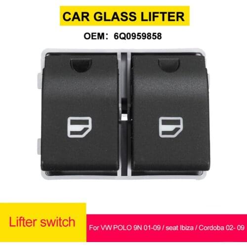 NEW Black Electric Power Window Master Control Switch For VW POLO 9N 01-09 / Seat Ibiza / Cordoba 02- 09 Car Glass Lifter