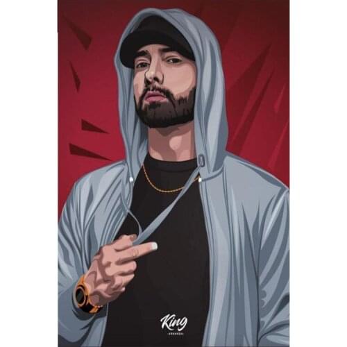 Eminem Middle Fingers Custom Wall Paper Classical Picture Retro Prints posters Wall Poster(20X30) home decor U1-676