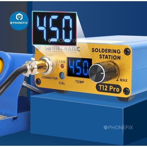 Mechanic T12 Pro Solder Station Intelligent Anti-static Digital Heating Station with Handle T12 Iron Tip for Mobile Phone Repair