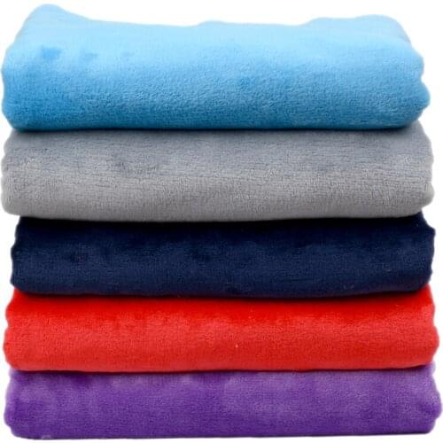 Thick Double-sided Two-sided Cotton Flannel Autumn and Winter Solid Color Plush Pajamas Coral Fleece Blanket Home Apparel Fabric