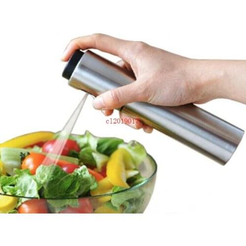 Stainless Steel Spray Pump Fine Mist Oil Sprayer Vinegar Sprayer Kitchen Olive Spraying Bottle Cooking Tools