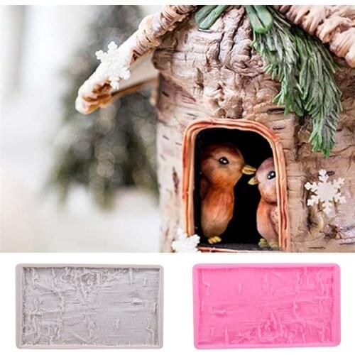 Tree Bark Shape Silicone Cake Mold Fondant Mold Cake Decorating Tools Chocolate Biscuits Baking Mold