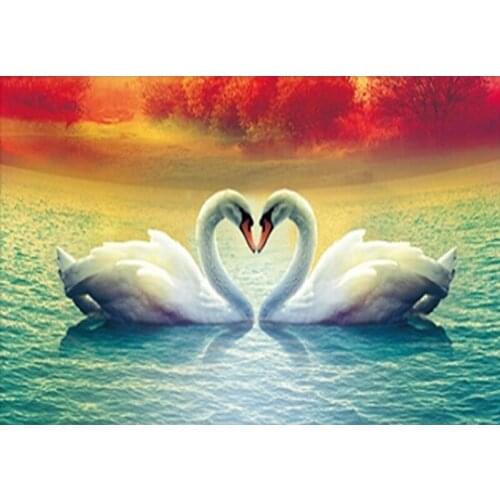 SNA DIY Diamond Embroidery Swan Picture Cross Stitch Diamond Painting Of Rhinestones Crystal diamond Home Decoration