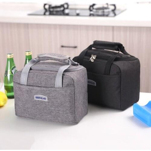 Lunch Bag Waterproof Hot Bag Oxford Fabric Portable Thermal Insulation Cationic Picnic Food Box Womens Portable Storage Ice Bag