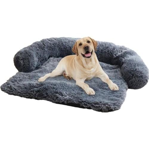 Super Soft Dog Bed Plush Cat Mat Dog Beds For Large Dogs Bed House Round Tongue Blanket Cushion Pet Product Accessories