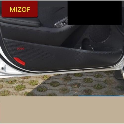 Carbon Fibre Doors Inside Panel Anti-Kick Protective Sticker For Kia K2K3K4K5 KX3KX5KX7 CAB277