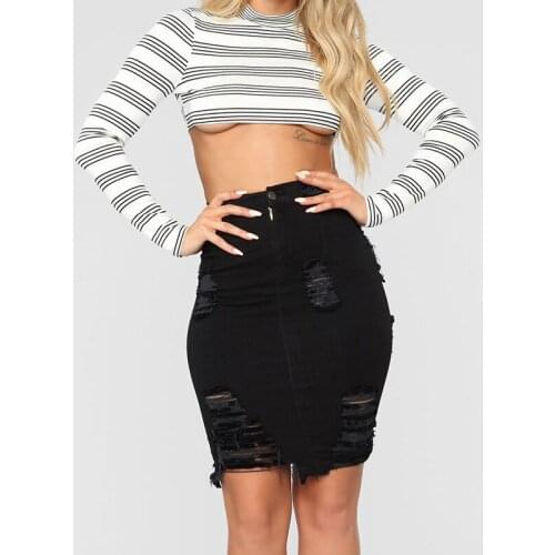 Denim Skirt Women Summer Skinny Pack Hip Jeans Y2K Skirt Sexy Club Casual High Waist Party Streetwear Bodycon E-girl Skirt
